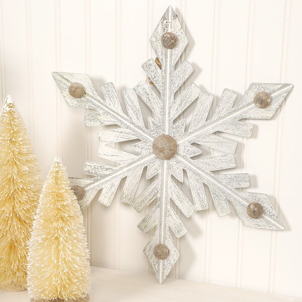 16in Metal Snowflake Ornament