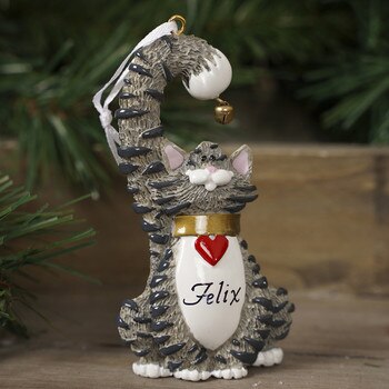Grey Cat Ornament
