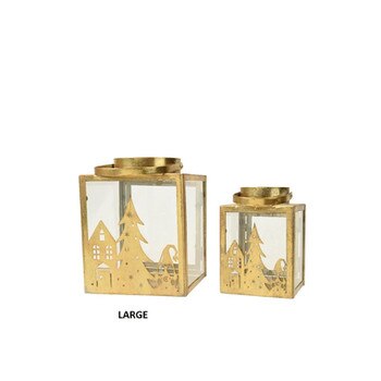 Tree Gnome Scene Lantern Large