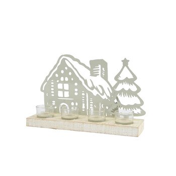 Iron House Tree Tealight Holder