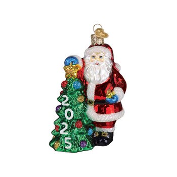 2025 Santa With Tree Ornament