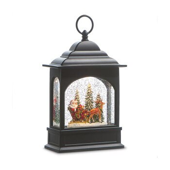 11in Lighted Santa Water Lantern