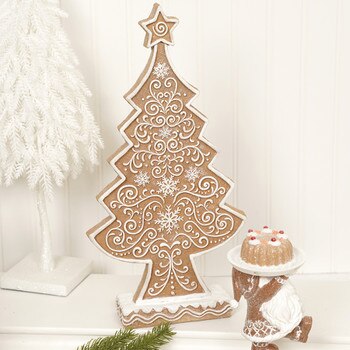 Frosted Gingerbread Tabletop Tree-1