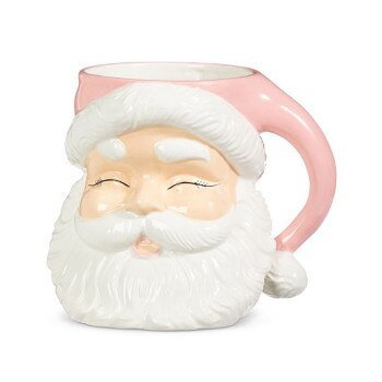 8in Pink Santa Container