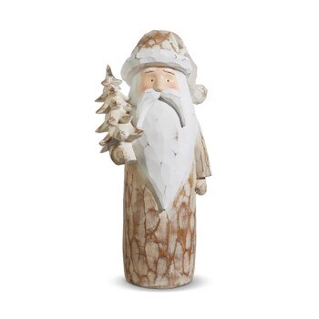 21in Natural Distressed Carved Sant