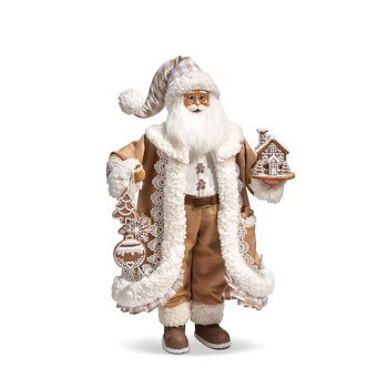 18in Gingham Gingerbread Santa