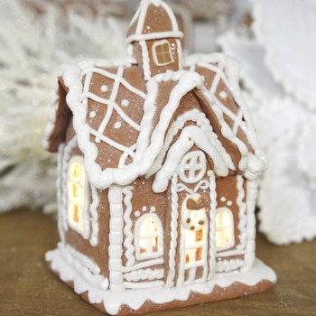 Frosted Gingerbread House 8in
