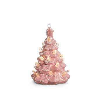 Lit Pink Vintage Tree Ornament