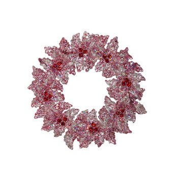 Blushing Glitter Wreath Ornament