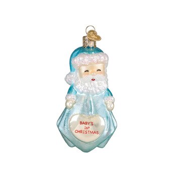 Baby Boy First Santa Lovey Ornament