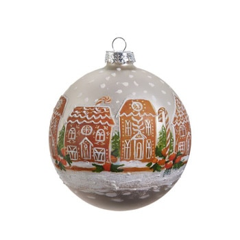 Gingerbread House Ball Ornament