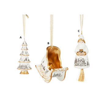 Black Gold White Ornament