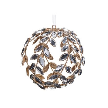 Clear Jewel Vine Ball Ornament