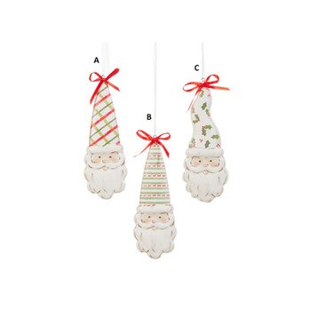 Pattern Santa Ornament