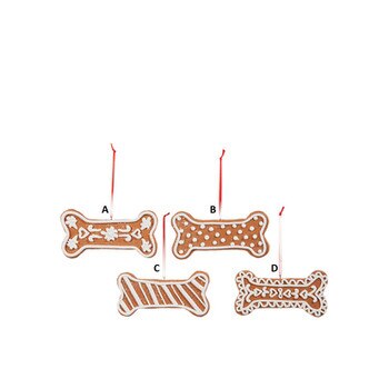 Gingerbread Dog Bone Ornament