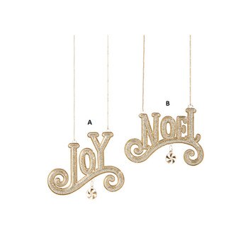 Gold Joy Noel Ornament