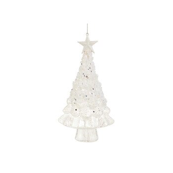 White Glitter Tree Ornament