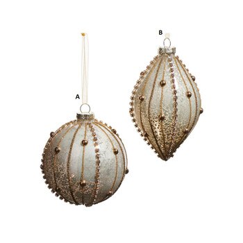 Beaded Gold Ornament