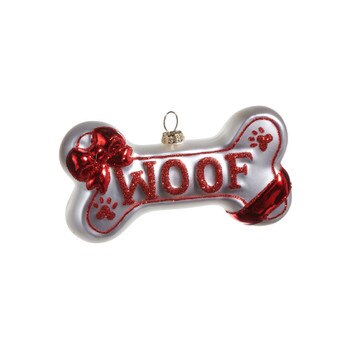 Woof Dog Bone Ornament