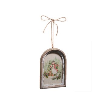 Watercolor Snowman Framed Ornament