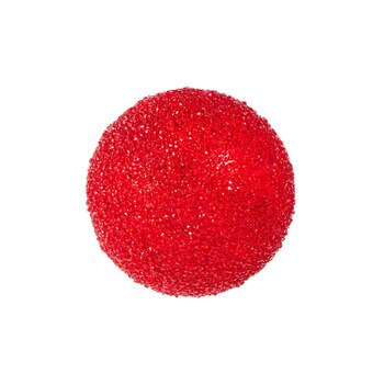 Red Glitter Ball Ornament