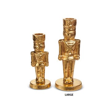 7In Gold Nutcracker Candlestick