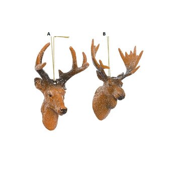 Iced Deer Moose Head Ornament
