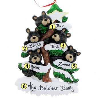 Bears on Tree Family of 5-2
