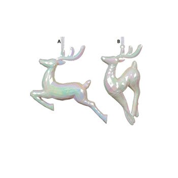 White Iridescent Deer Oranment