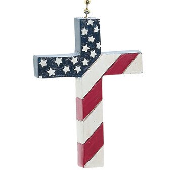 Flag Cross Fan Pull