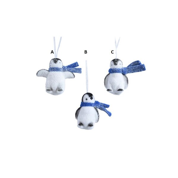 Blue Scarf Penguin Ornament