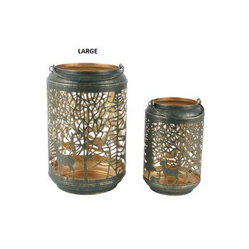 Deer Iron Lantern Large