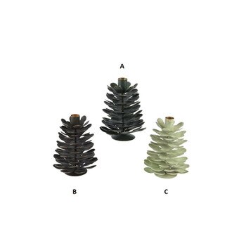 6.3In Iron Pinecone Candle Holder