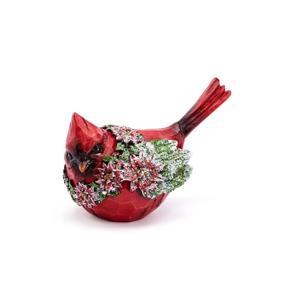 Poinsettia Wreath Cardinal