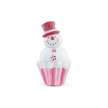 Peppermint Cupcake Snowman