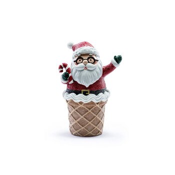 Ice Cream Cone Santa