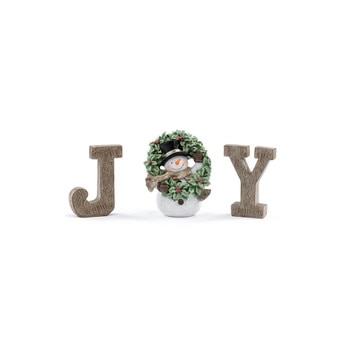 Joy Wreath Snowman Set Of 3