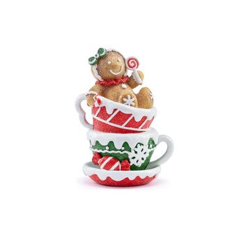 Gingerbread Man In 2 Tea Cups