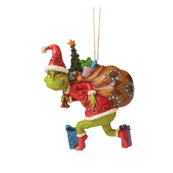 Grinch Tiptoeing Ornament-1