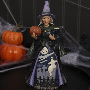 Jim Shore Witch With Pumpkin