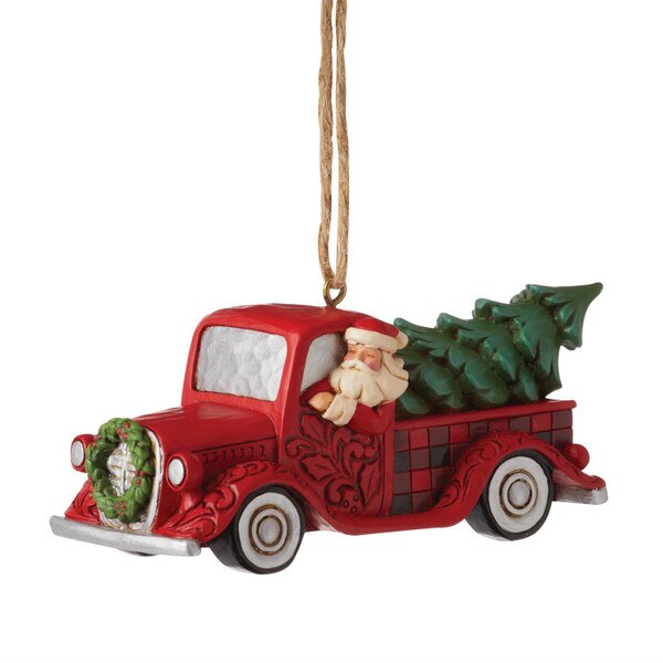 Highland Glen Santa Truck Ornament1