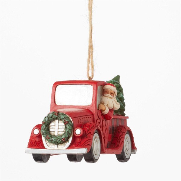 Highland Glen Santa Truck Ornament3