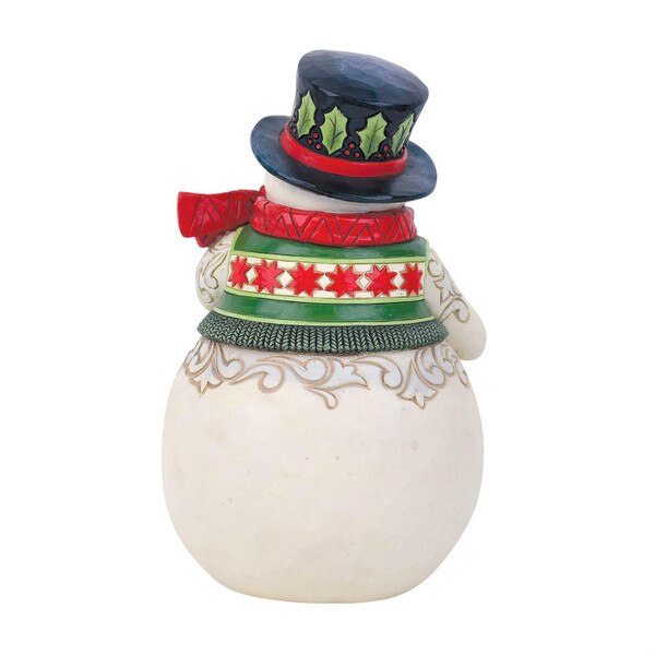 Snowman With Cardinal Scene-2