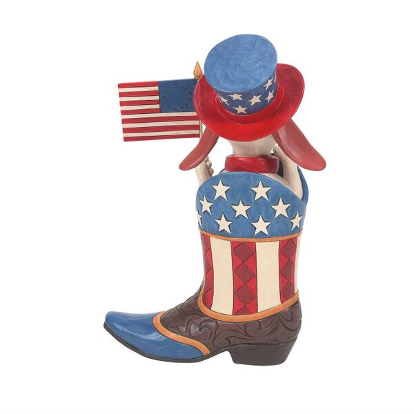 Patriotic Boot Dog Holding Flag-3