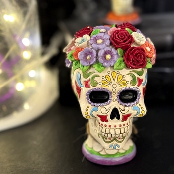 Day Of Dead Skull Flower Halo 1