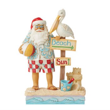 Santa With Signs And Pelican-1
