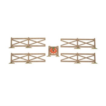 Brown Crossbuck Fence Set
