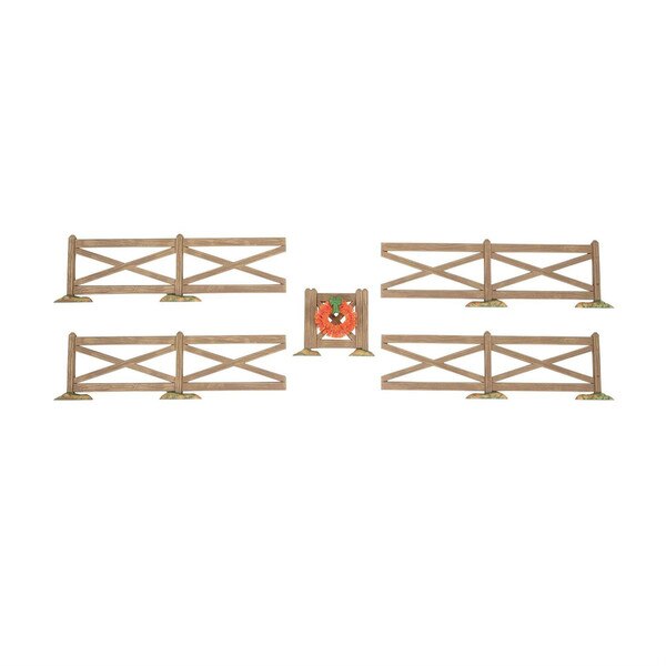 Brown Crossbuck Fence Set