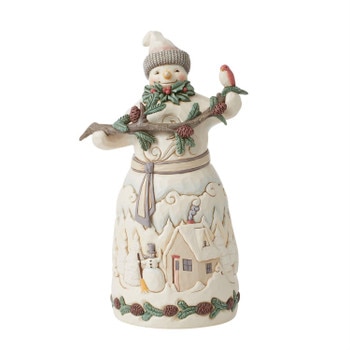 Woodland Snowman With Garland-1