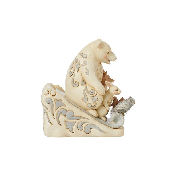 Woodland Animals On Toboggan-2